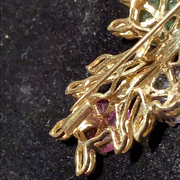 14KT Gold Emerald/Yell sapphire/Ruby/Diamond - Picture 9 of 10